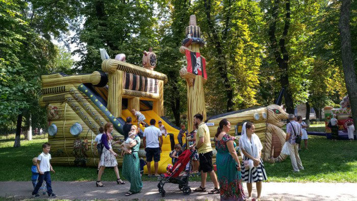 Батут-гірка "Піратський корабель"